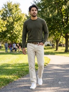 Faherty Slim Jeans in Light Beige